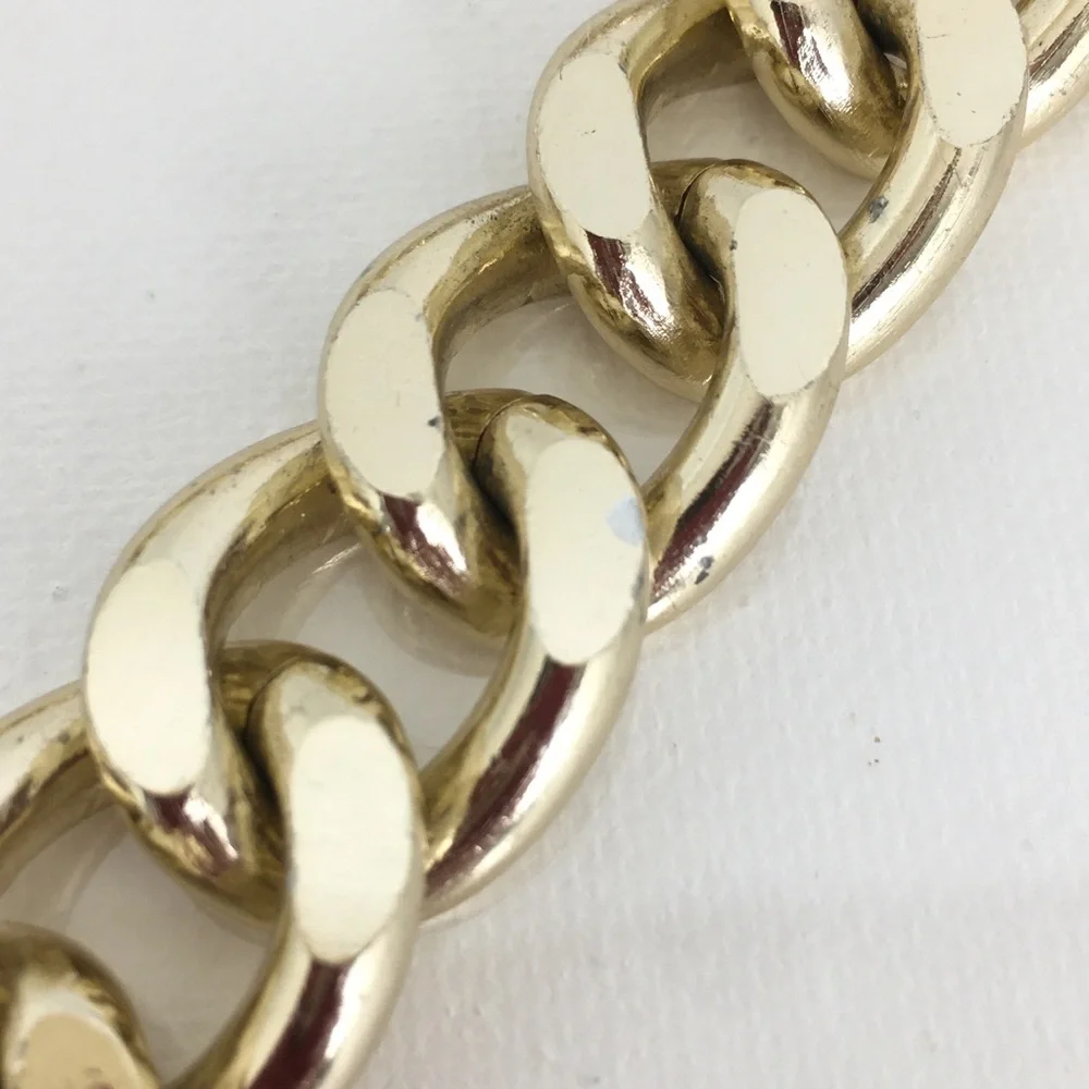 Y2K Chunky Gold Tone Metal Chain Link Belt Mob Wife Women’s Size S/M